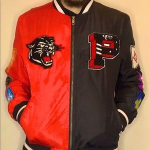 Kleep Tiger Patch Varsity Bomber Jacket